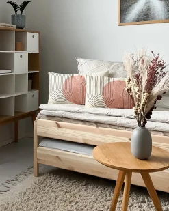Gulvtæppe BITLIS Lys Beige 140 x 200 cm Bomuld