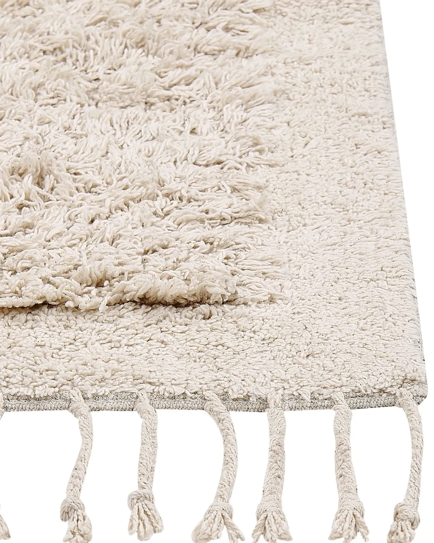 Gulvtæppe BITLIS Lys Beige 140 x 200 cm Bomuld