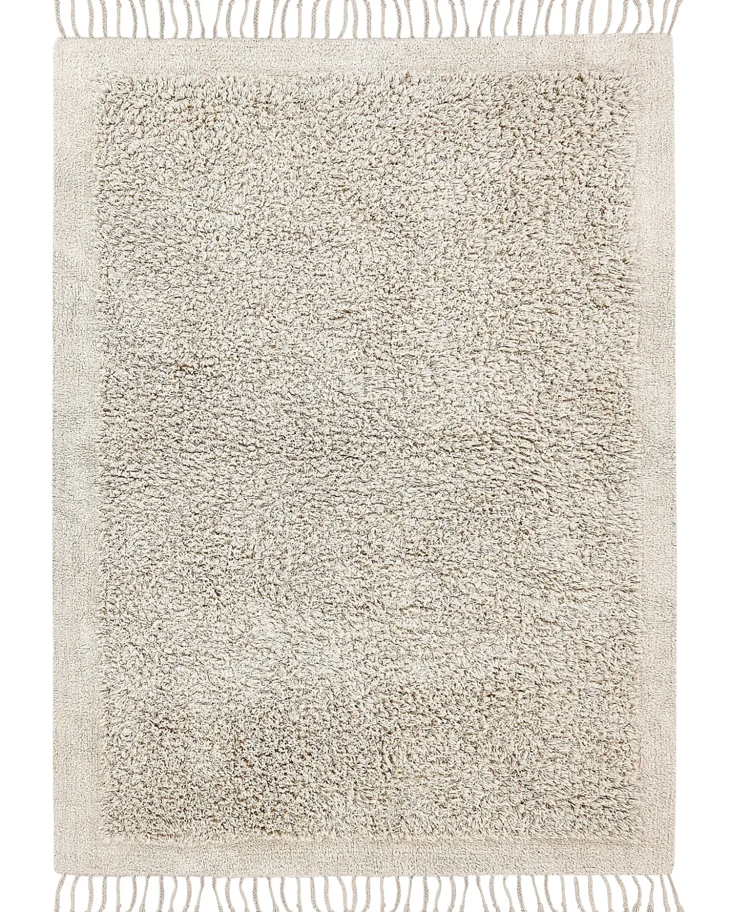 Gulvtæppe BITLIS Lys Beige 140 x 200 cm Bomuld