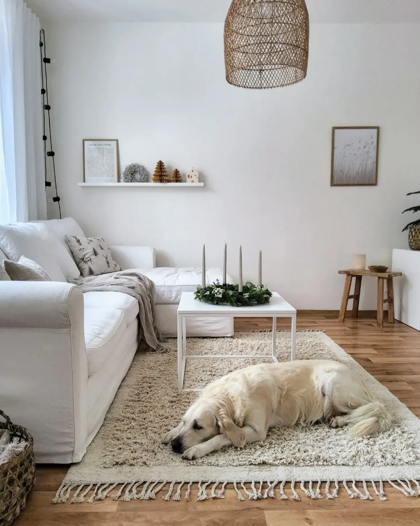 Gulvtæppe BITLIS Lys Beige 140 x 200 cm Bomuld