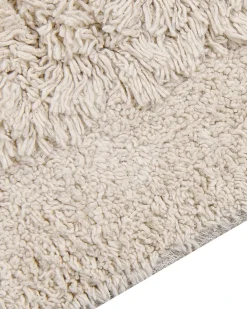 Gulvtæppe BITLIS Lys Beige 140 x 200 cm Bomuld
