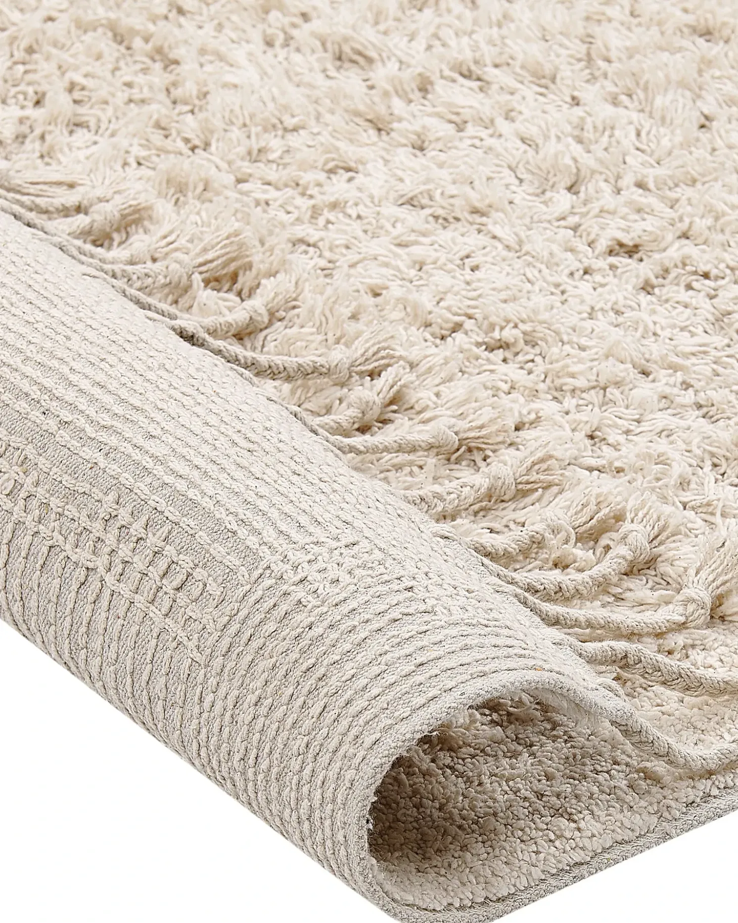 Gulvtæppe BITLIS Lys Beige 140 x 200 cm Bomuld
