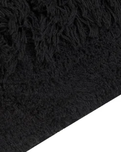 Gulvtæppe BITLIS Sort 140 x 200 cm Bomuld