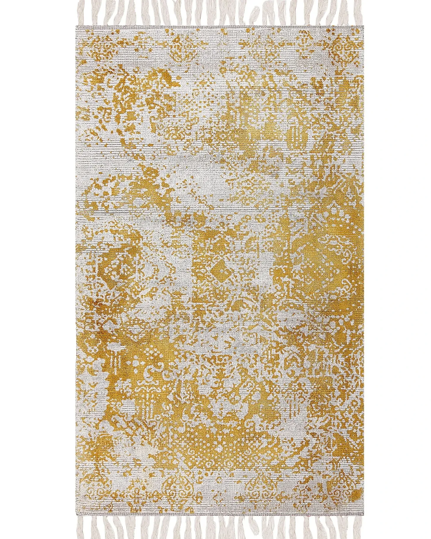 Gulvtæppe BOYALI Sennepsgul 80 x 150 cm Viskose
