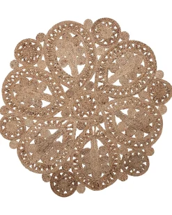 Gulvtæppe BUCAK Beige ø 120 cm Jute