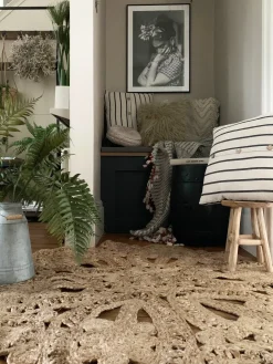 Gulvtæppe BUCAK Beige ø 120 cm Jute