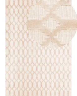 Gulvtæppe CIZRE Beige 160 x 230 cm Viskose