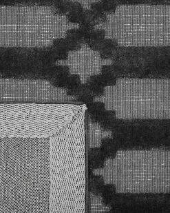 Gulvtæppe CIZRE Mørkegrå 160 x 230 cm Viskose