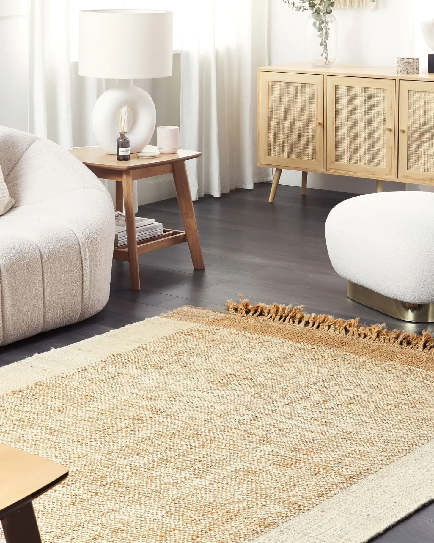 Gulvtæppe DEDEMLI Beige 160 x 230 cm Jute