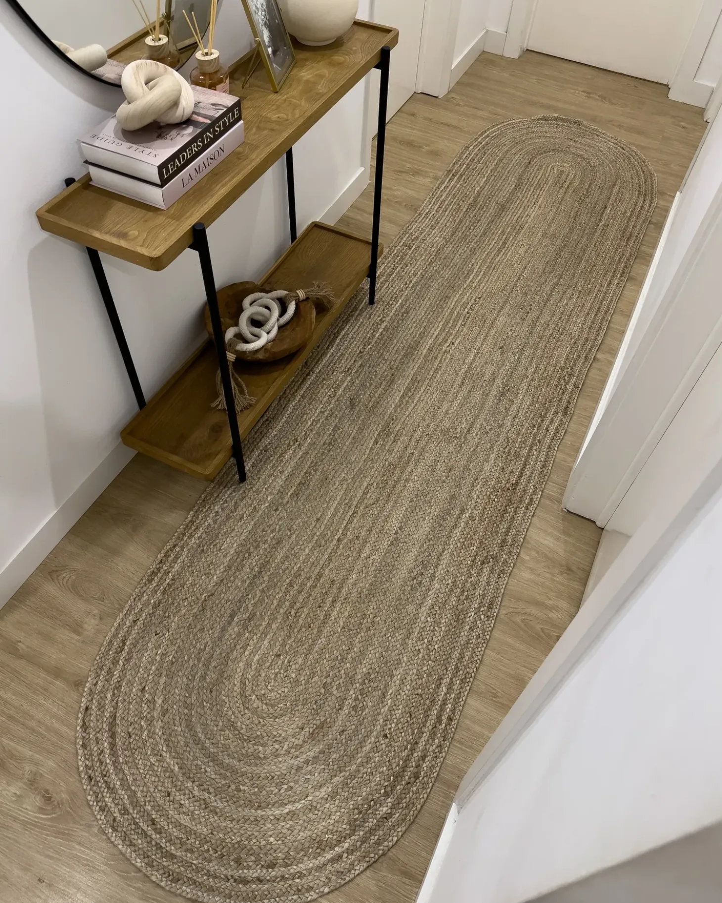 Gulvtæppe DEMIRCI Beige 80 x 300 cm Jute