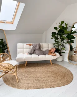 Gulvtæppe DEMIRCI Beige 160 x 230 cm Jute