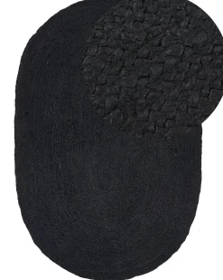 Gulvtæppe DEMIRCI Sort 160 x 230 cm Jute