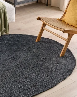 Gulvtæppe DEMIRCI Sort 160 x 230 cm Jute