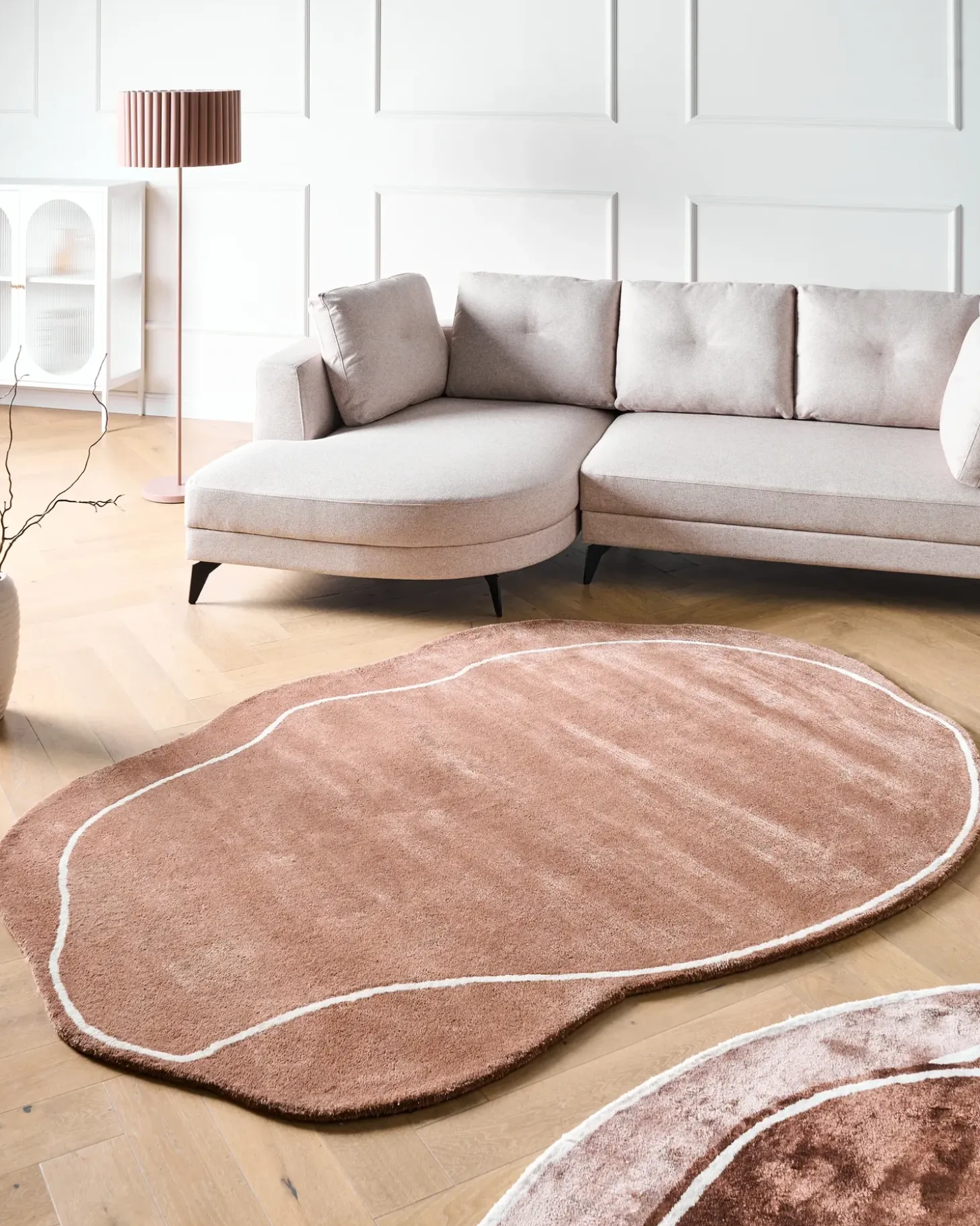 Gulvtæppe DERA Brun 160 x 230 cm Viskose