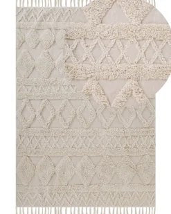 Gulvtæppe DIDIM Beige 160 x 230 cm Bomuld