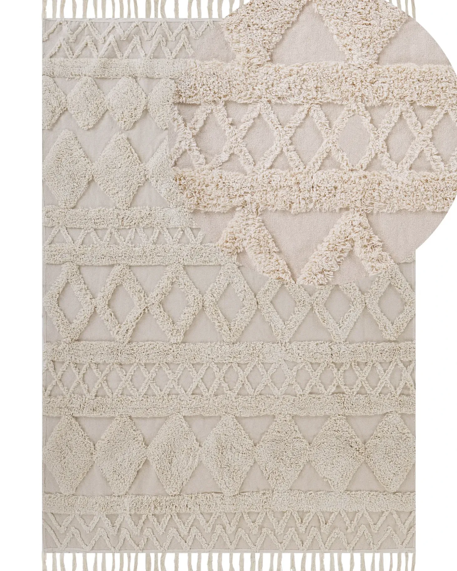 Gulvtæppe DIDIM Beige 160 x 230 cm Bomuld