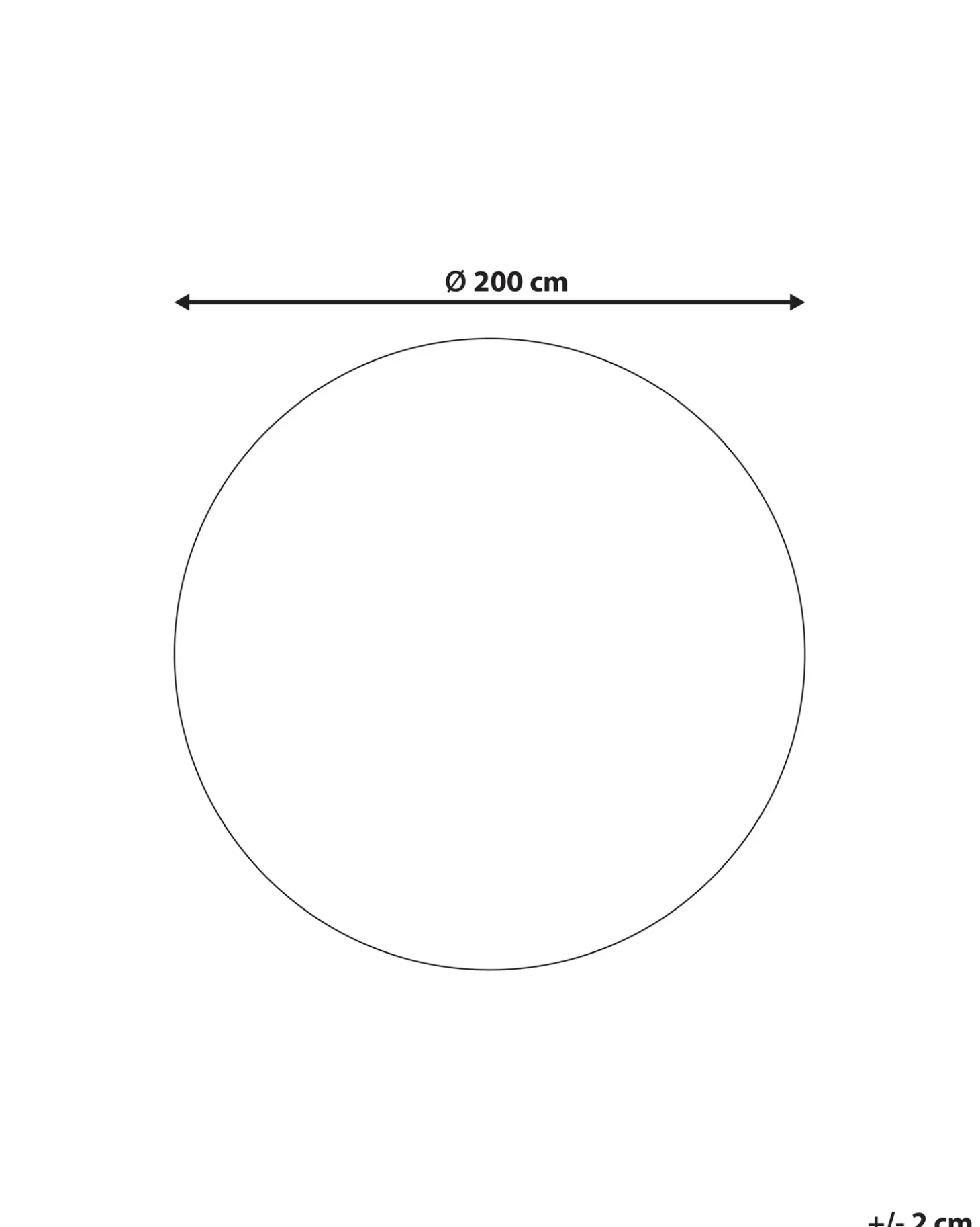 Gulvtæppe DIGRI Beige ø 200 cm Viskose
