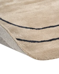 Gulvtæppe DIGRI Beige ø 200 cm Viskose