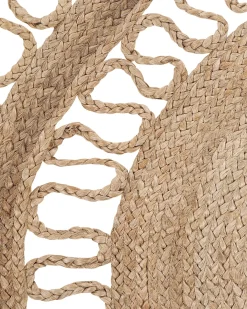 Gulvtæppe DIKILI Beige ø 120 cm Jute