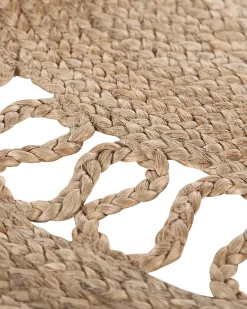 Gulvtæppe DIKILI Beige ø 120 cm Jute