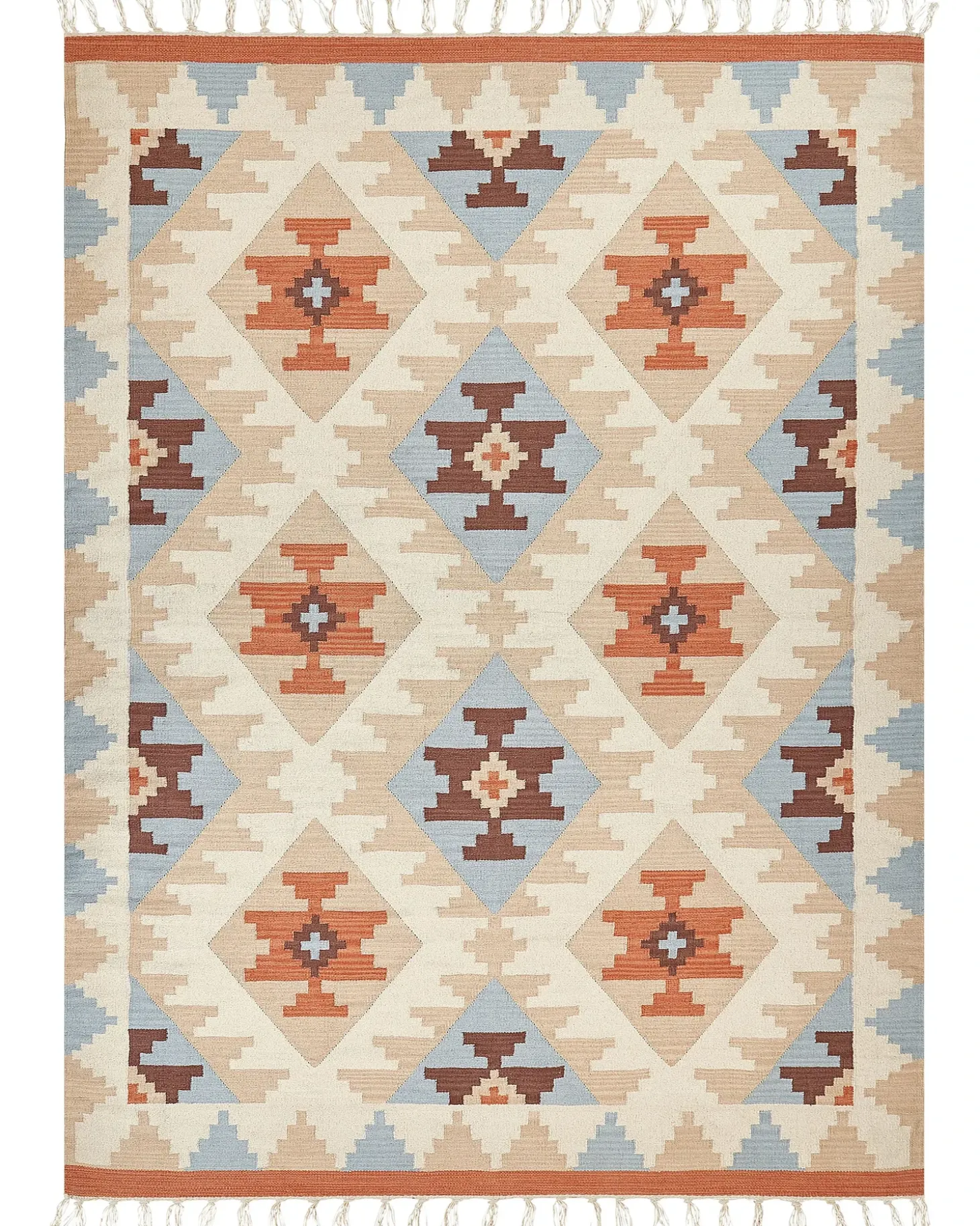 Gulvtæppe DILIJAN Multifarvet 160 x 230 cm Bomuld Kelim