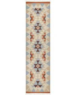 Gulvtæppe DILIJAN Multifarvet 80 x 300 cm Bomuld Kelim