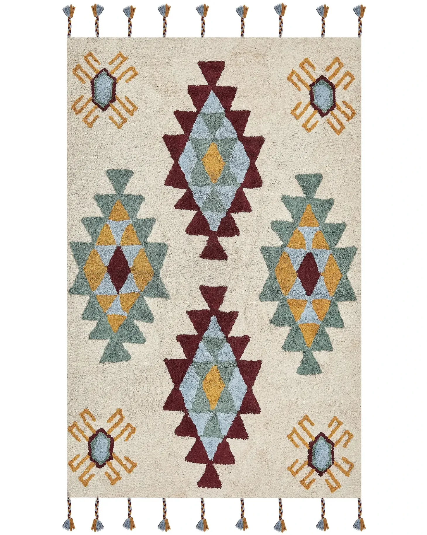 Gulvtæppe DUZCE Beige 140 x 200 cm Bomuld
