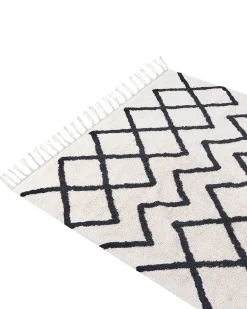 Gulvtæppe ELDES Beige 160 x 230 cm Bomuld