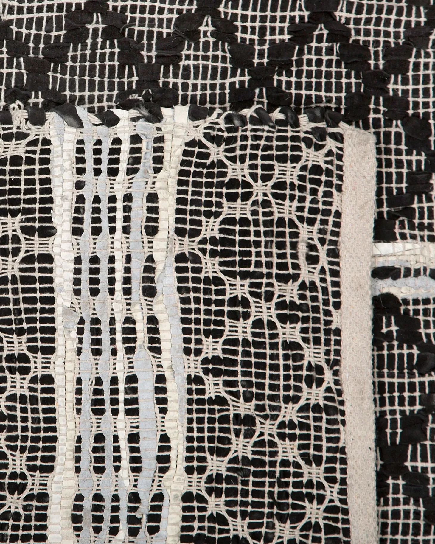 Gulvtæppe FEHIMLI Sort 140 x 200 cm Ægte læder