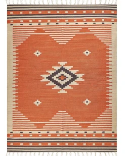 Gulvtæppe GAVAR Orange 160 x 230 cm Bomuld Kelim
