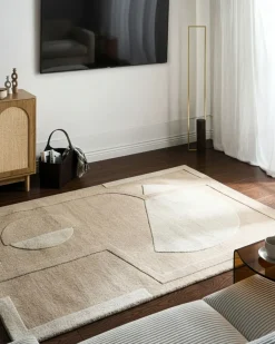 Gulvtæppe GAYA Beige 200 x 300 cm Uld