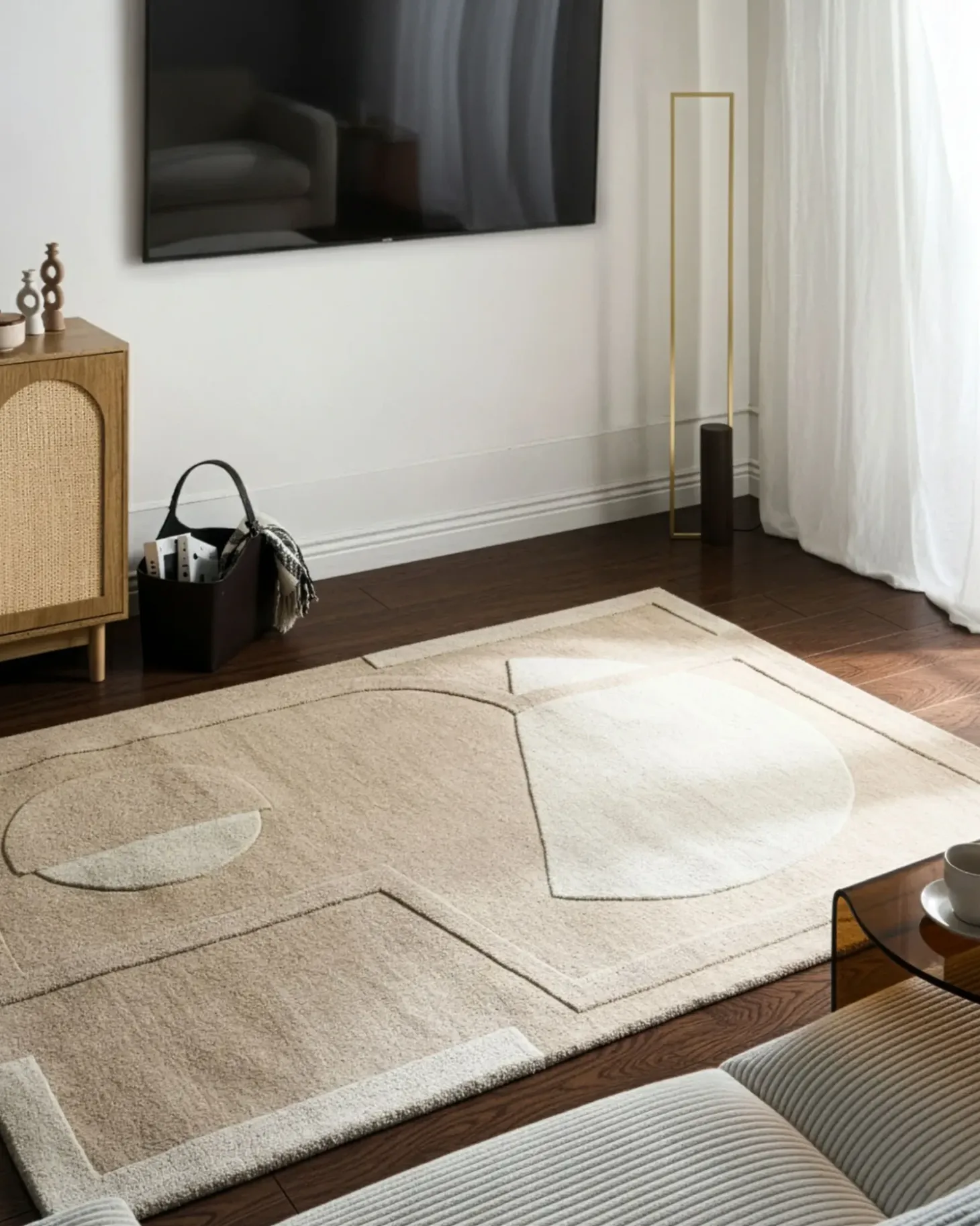 Gulvtæppe GAYA Beige 200 x 300 cm Uld