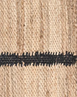 Gulvtæppe GONDIA Sort/beige 160 x 230 cm Jute