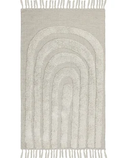 Gulvtæppe HAKKARI Lys Beige 80 x 150 cm Bomuld