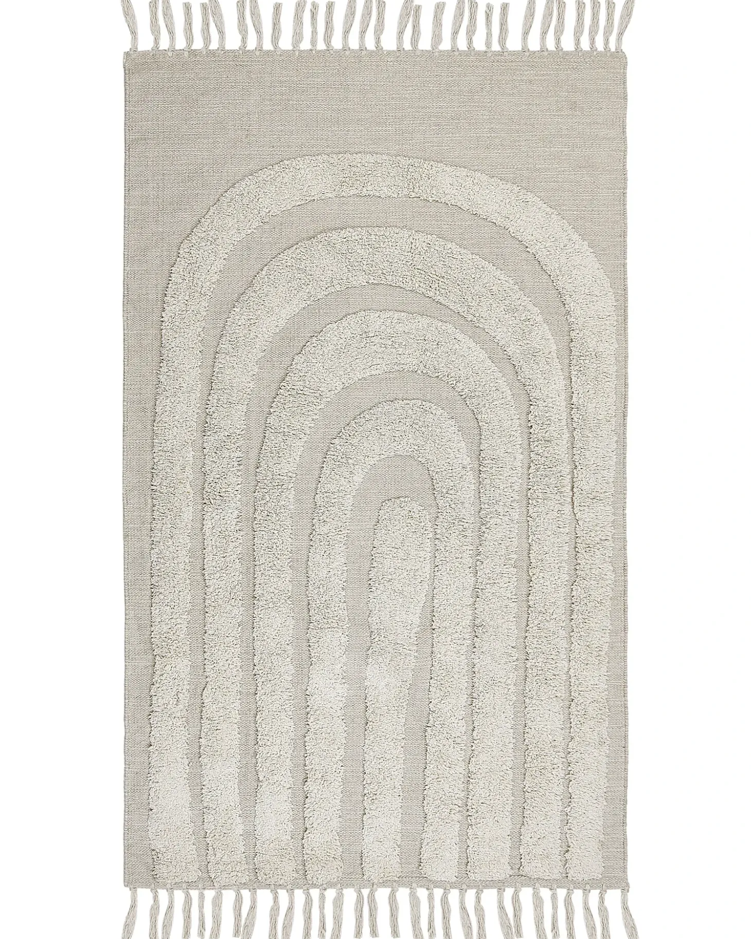 Gulvtæppe HAKKARI Lys Beige 80 x 150 cm Bomuld
