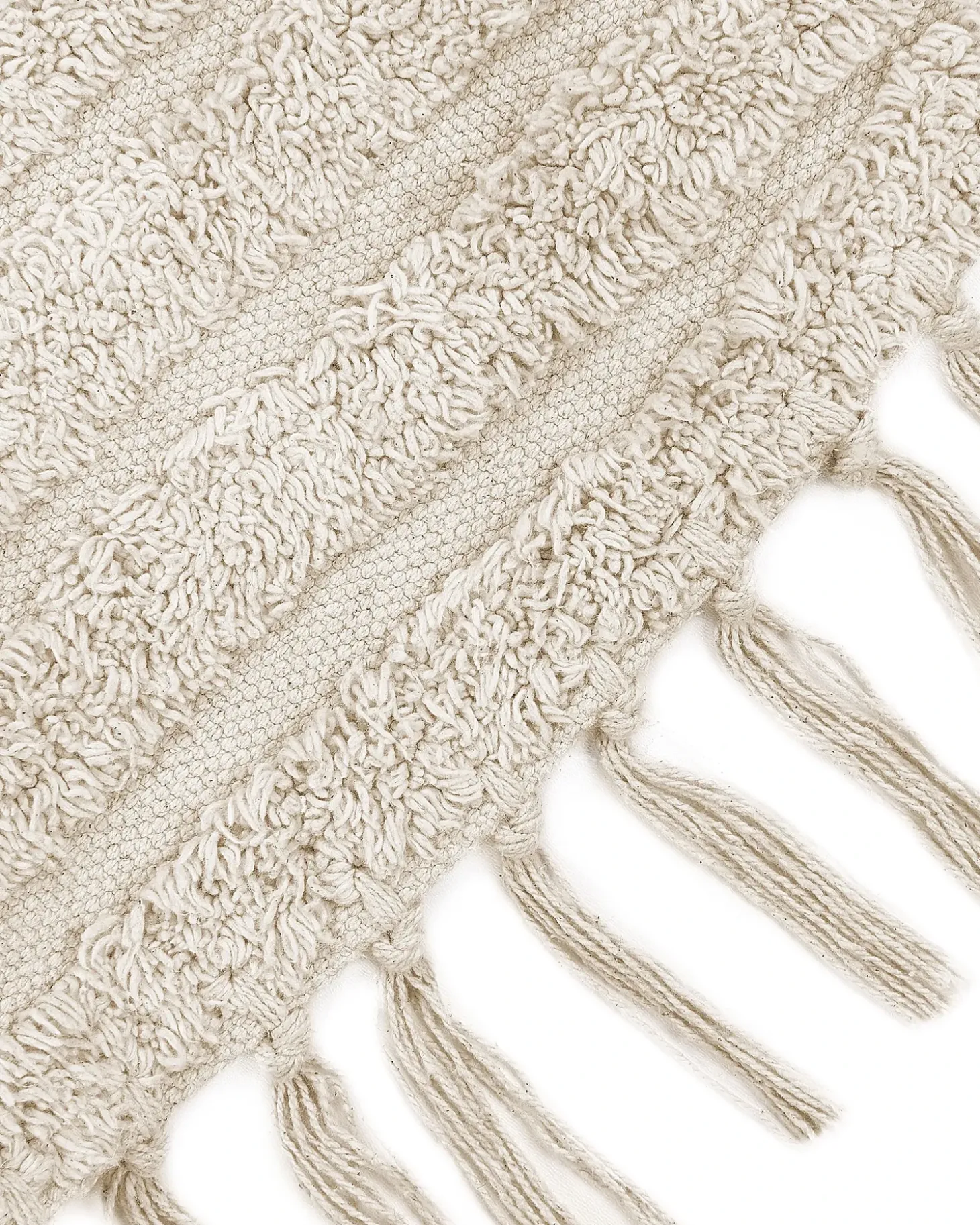 Gulvtæppe HALFETI Lys Beige ø 140 cm Bomuld