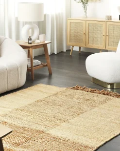 Gulvtæppe HAMZALAR Beige 160 x 230 cm Jute