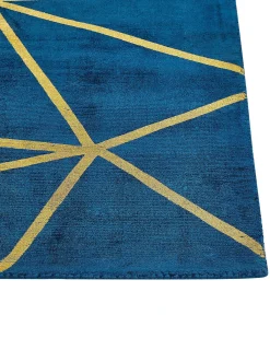 Gulvtæppe HAVZA Blå 80 x 150 cm Viskose