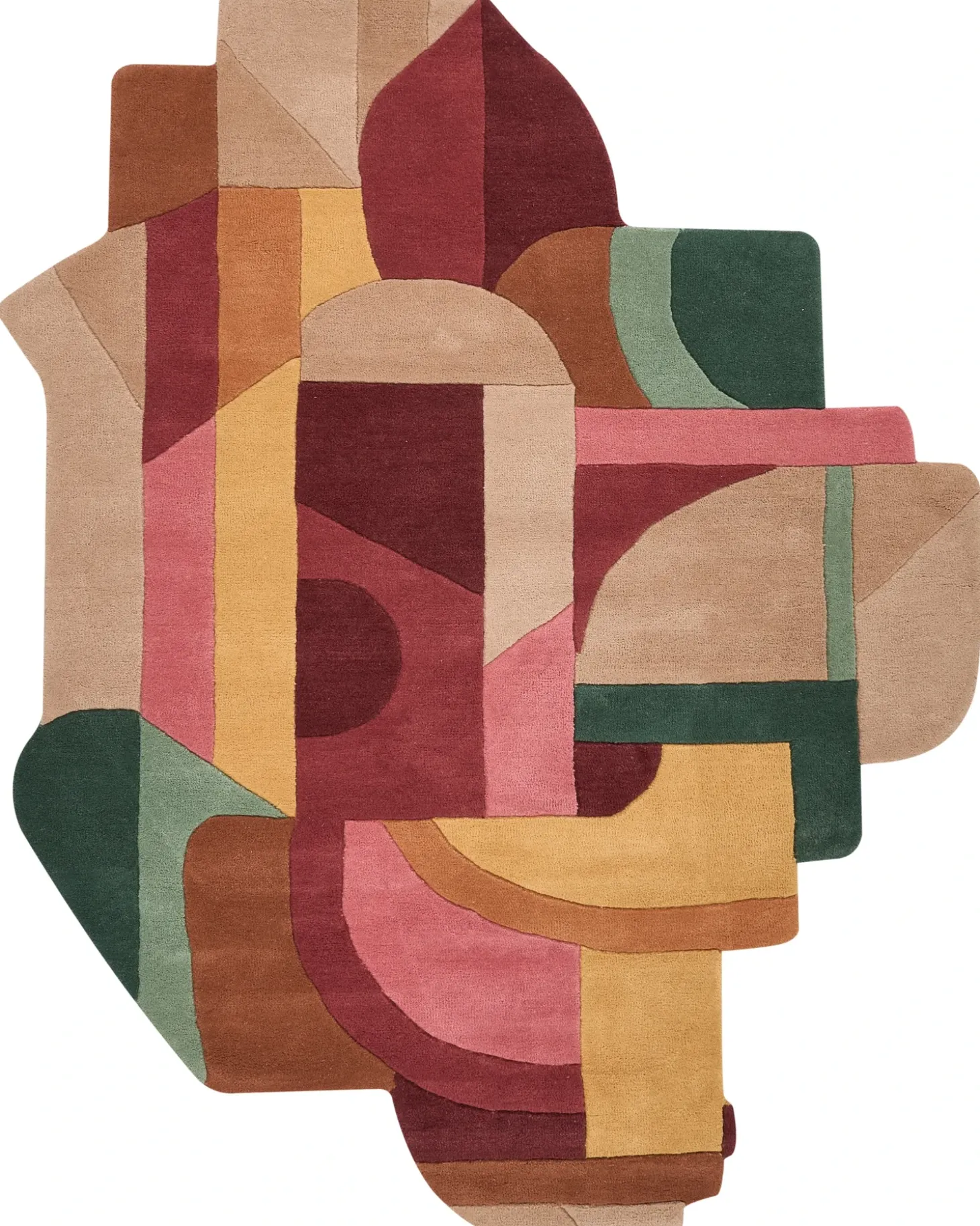 Gulvtæppe INDORE Multifarvet 160 x 230 cm Uld