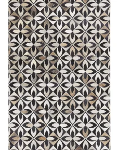 Gulvtæppe ISHAN Multifarvet 140 x 200 cm Ægte læder