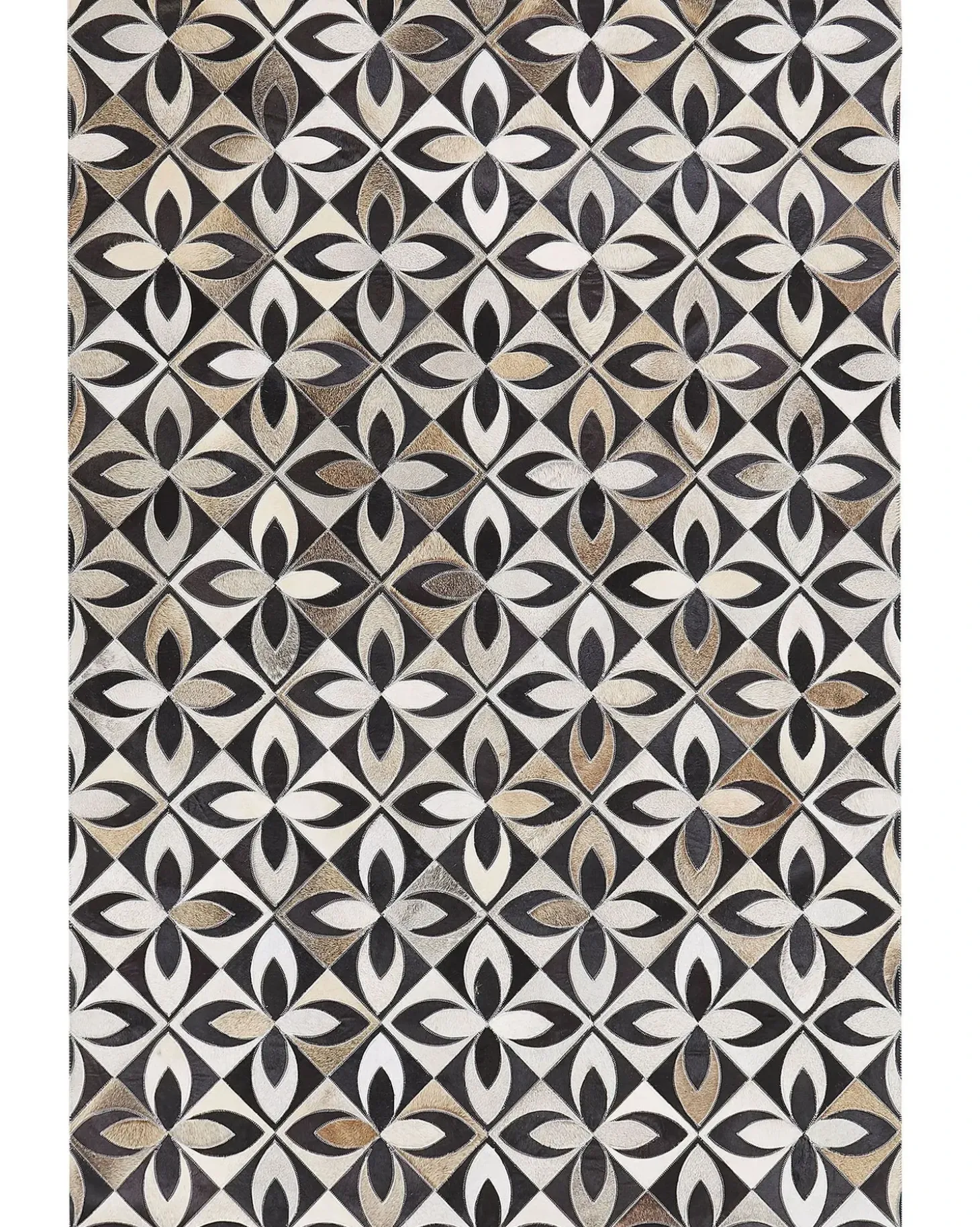 Gulvtæppe ISHAN Multifarvet 140 x 200 cm Ægte læder
