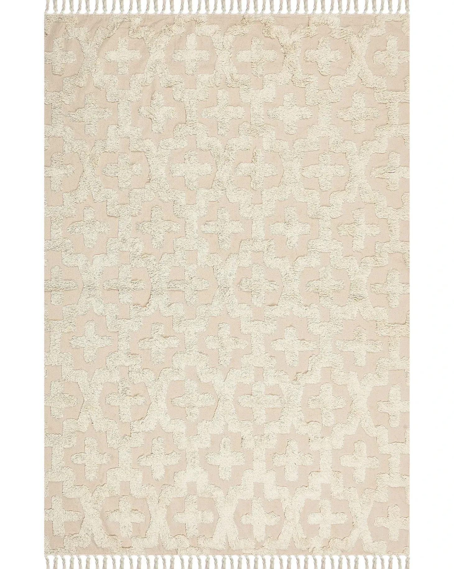 Gulvtæppe ITANAGAR Beige 160 x 230 cm Bomuld