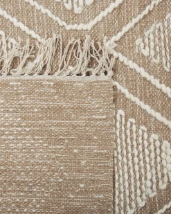 Gulvtæppe KACEM Beige 160 x 230 cm Bomuld