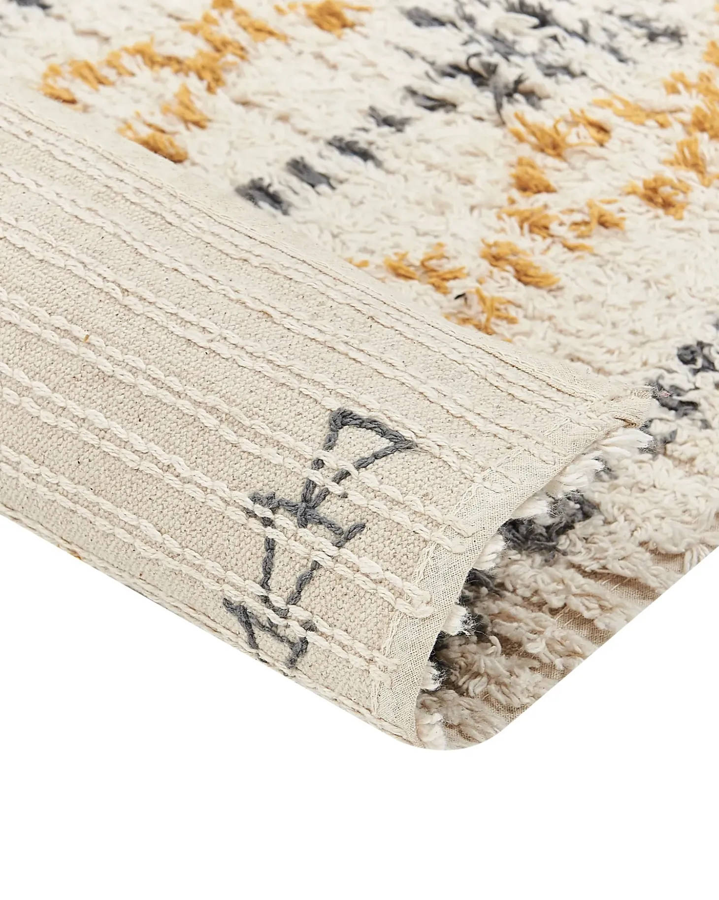Gulvtæppe KADAPA Beige 160 x 230 cm Bomuld