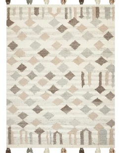 Gulvtæppe KAGHTSRASHEN Beige 160 x 230 cm Uld Kelim