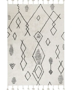 Gulvtæppe KEBIR Cremehvid 160 x 230 cm Bomuld