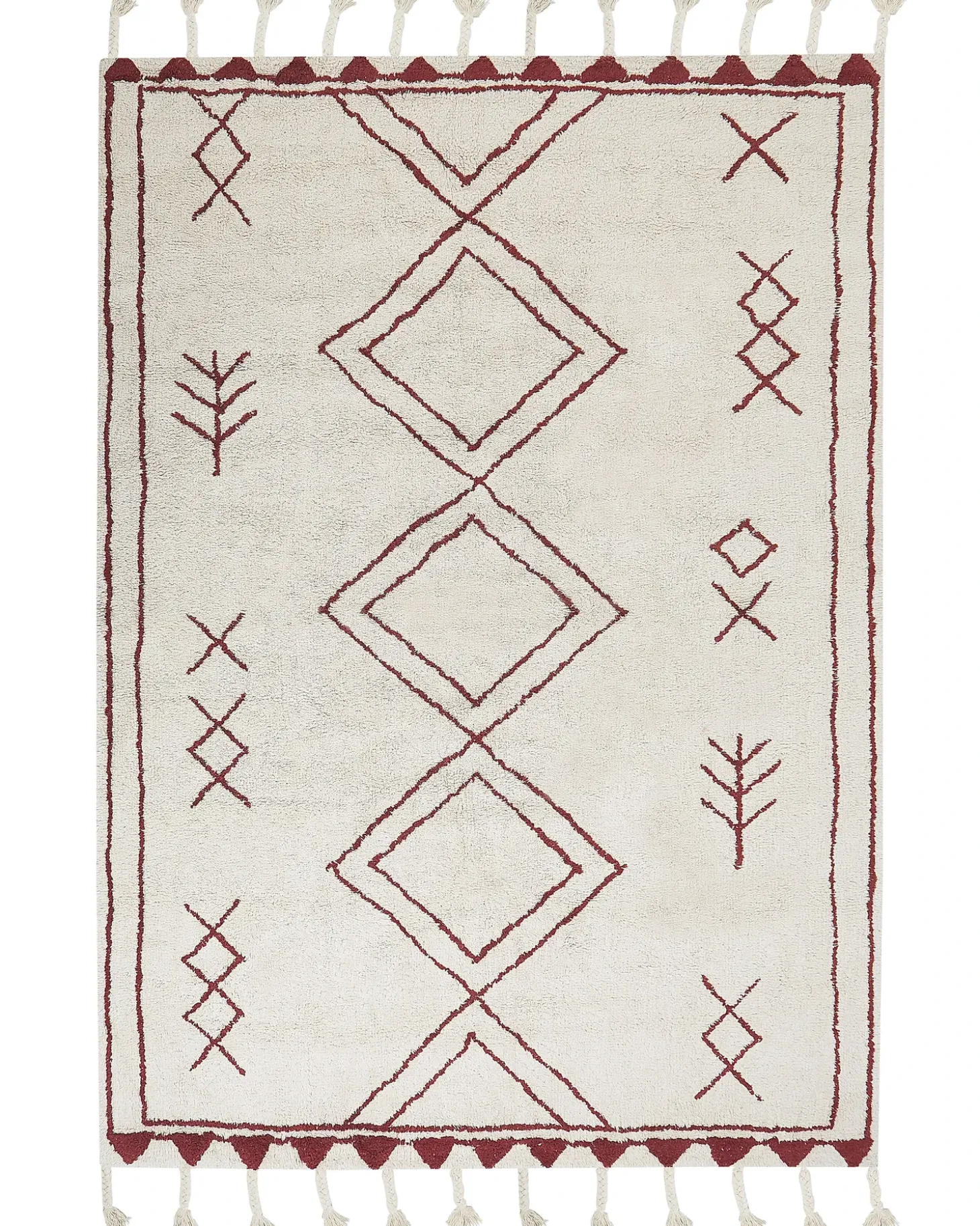 Gulvtæppe KENITRA Cremehvid 160 x 230 cm Bomuld