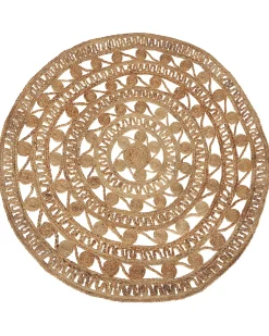 Gulvtæppe KERER Beige ø 140 cm Jute