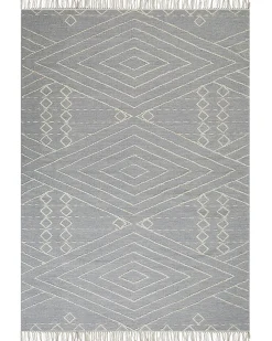 Gulvtæppe KHENIFRA Lysegrå 160 x 230 cm Bomuld