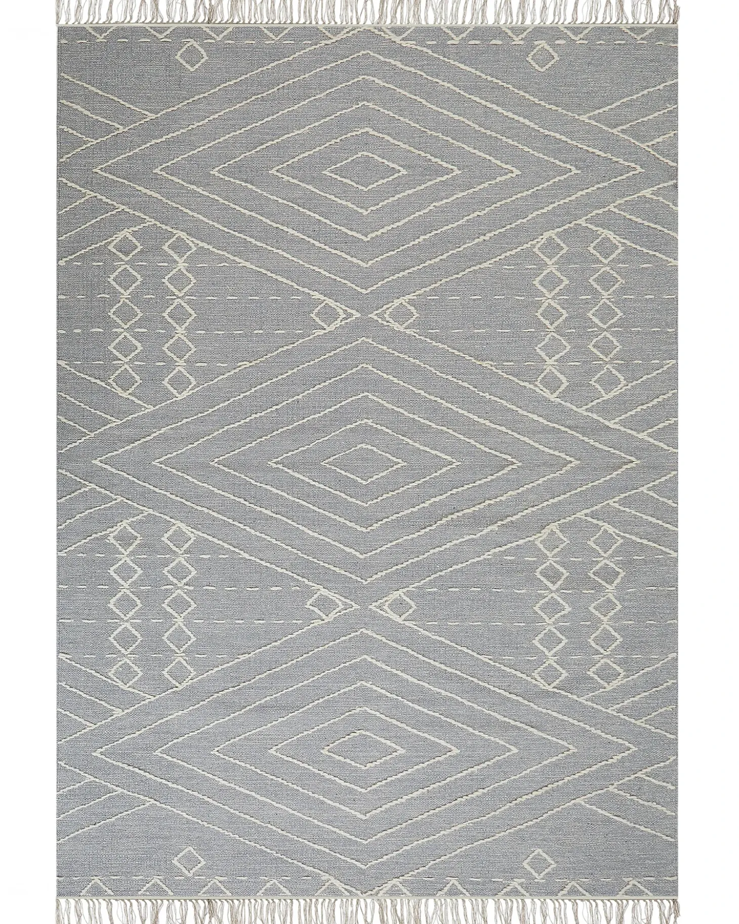 Gulvtæppe KHENIFRA Lysegrå 160 x 230 cm Bomuld